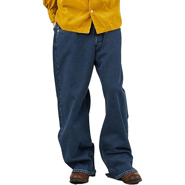 Amazon | [リー] パンツ デニムパンツ ワイドストレート メンズ